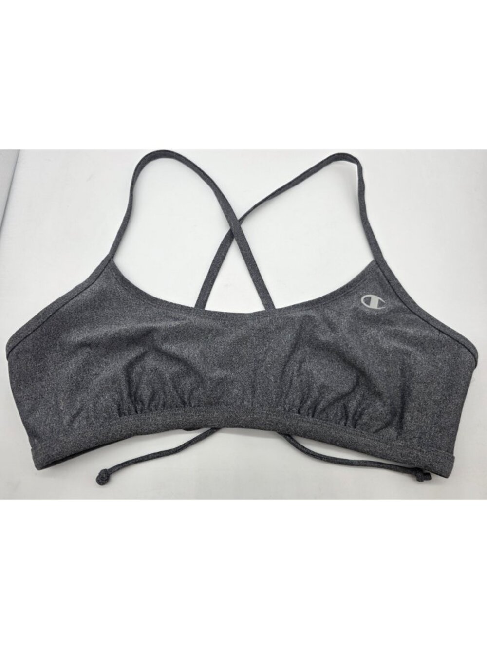 Champion Women's Bikini Swimsuit Top Size XL Gray No Padding Swim Top